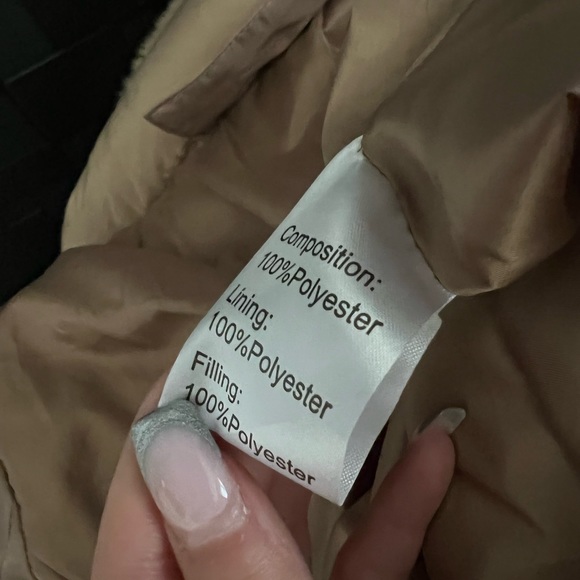 Contrast Panel Faux-Fur Hooded Belted Coat - Picture 8 of 9